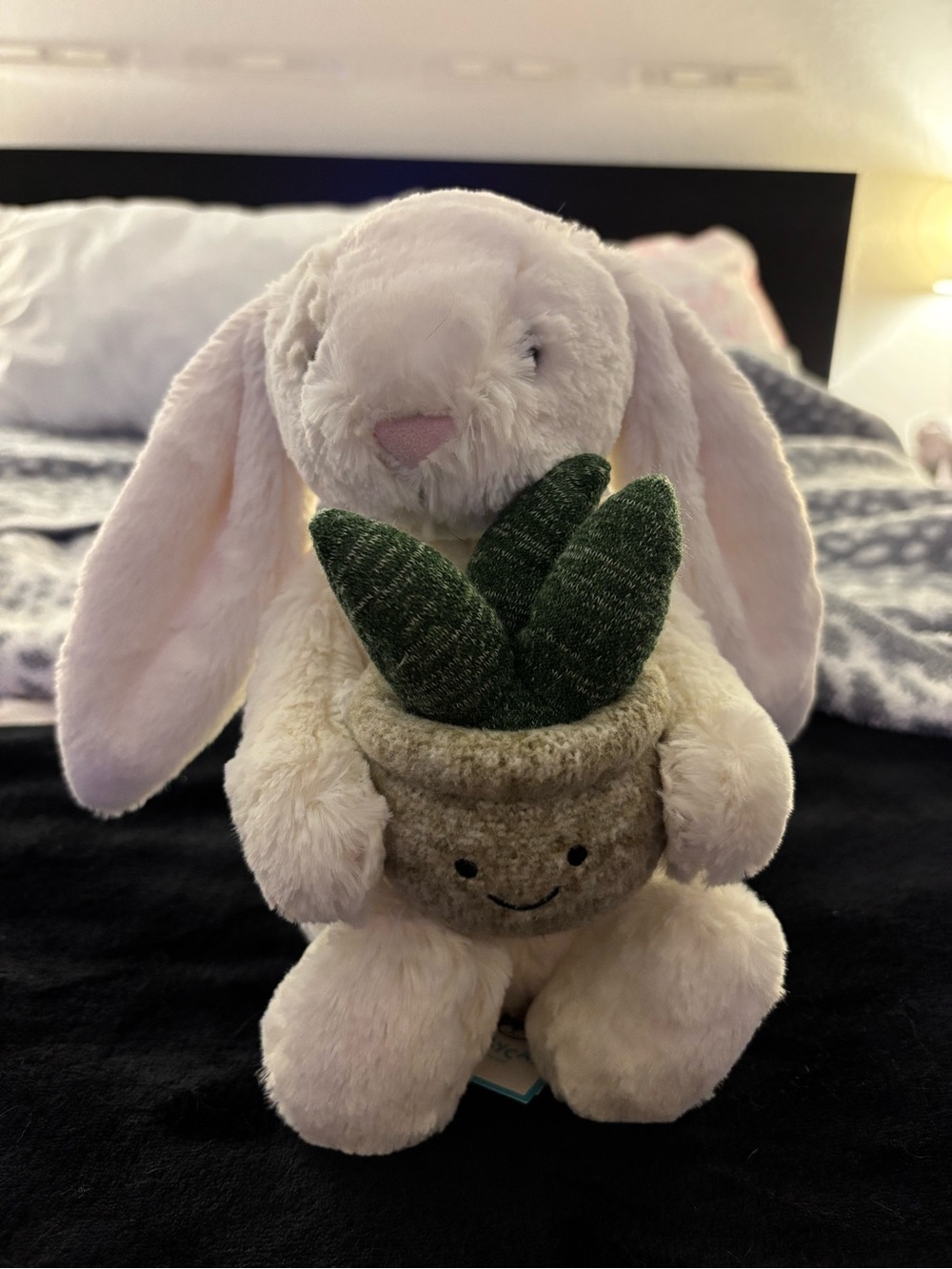 Jellycat Cream Bunny with Plant